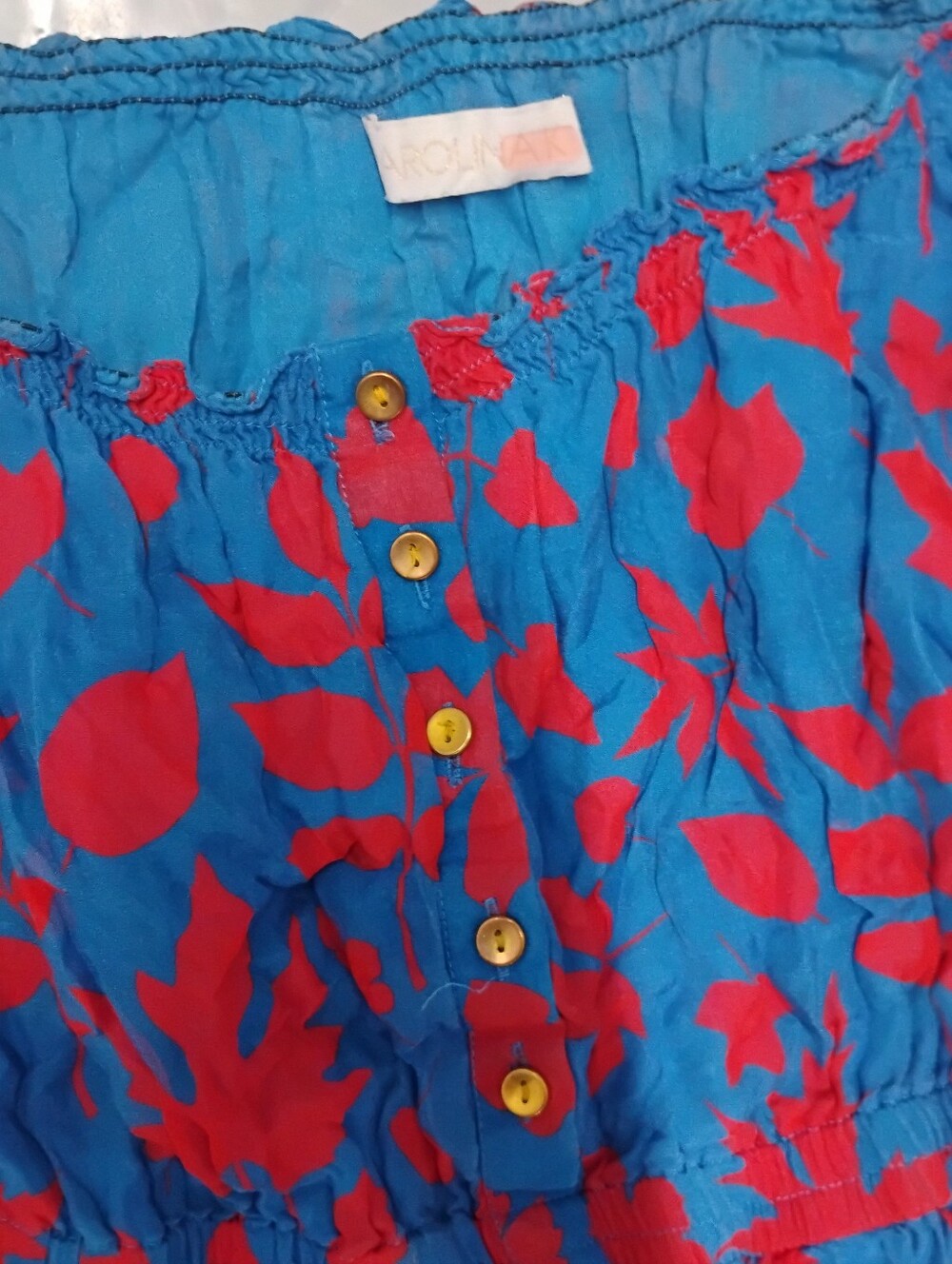 Carolina K Alexa Off Shoulder Floral Women's Midi Dress Sz XS - Picture 3 of 5